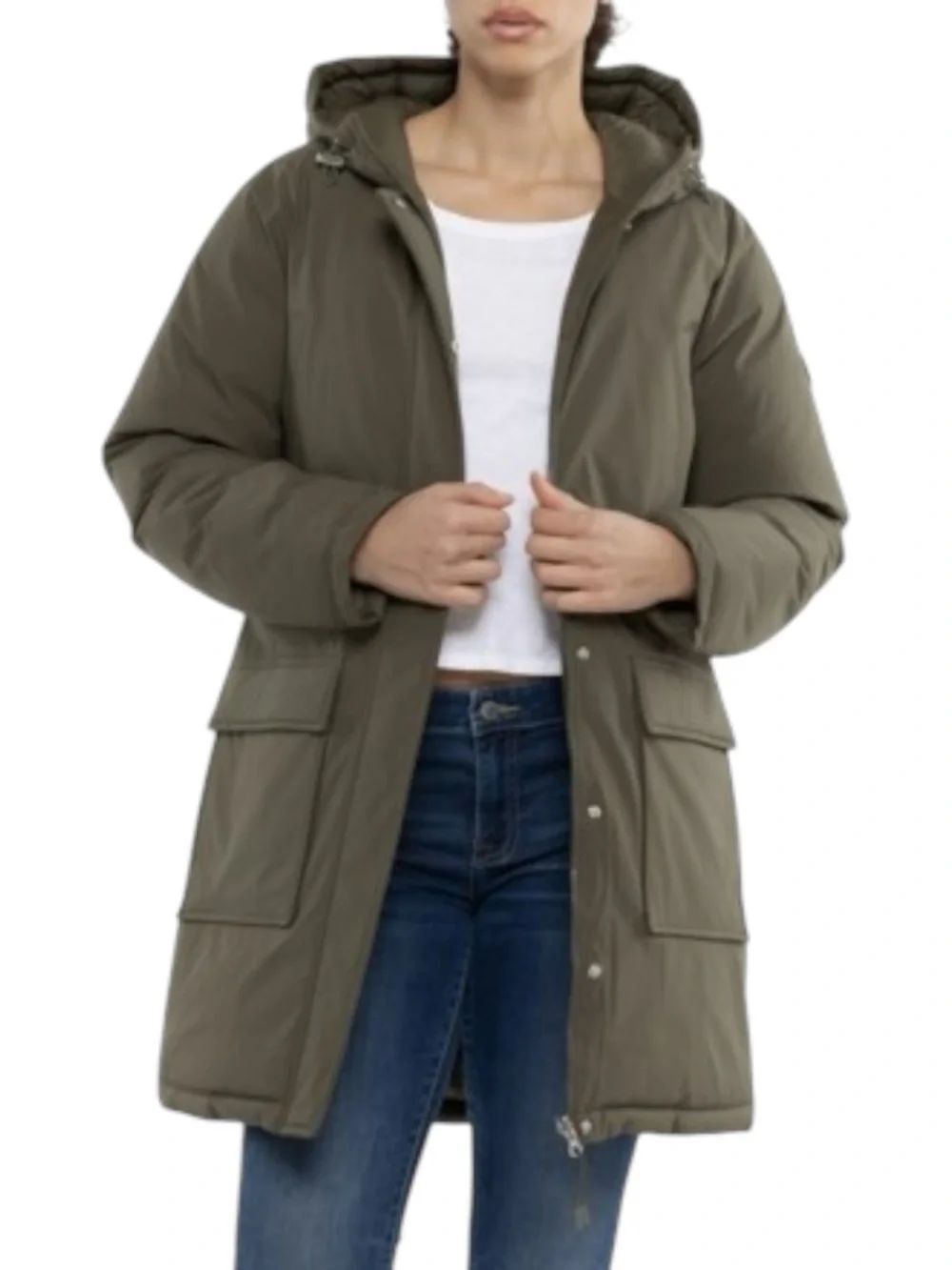 NWT LAND’S END Waterproof Reversible Hooded Parka XL